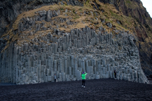 Basalt columns on a beach