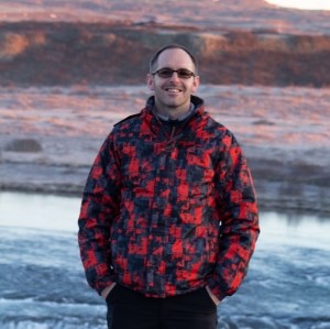 Me in front of a waterfall in Iceland